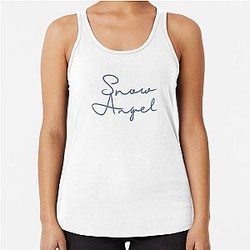 Snow Angel Renee Rapp Album Title Design Racerback Tank Top