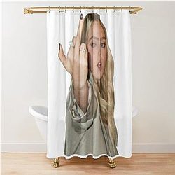 Renee Rapp Middle Finger Shower Curtain