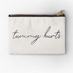 Tummy Hurts Minimalist Quote Renee Rapp Song Zipper Pouch