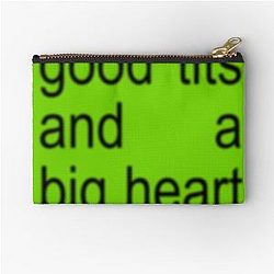 Good Tits and a Big Heart Renee Rapp Brat Design Pouch