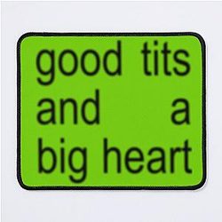 Good Tit and a Big Heart Renee Rapp Brat Design Mouse Pad