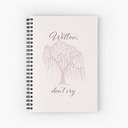 Willow Cry - Renee Rapp Lyric Art Spiral Notebook