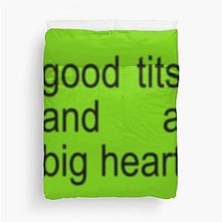Good Tits. And a Big Heart. Renee Rapp Brat Design Duvet Cover