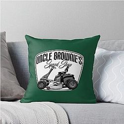 Uncle Brownies Speed Shop Reservation Dogs Tribute Design Throw Pillow