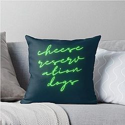 Cheese dogs throw pillow.
