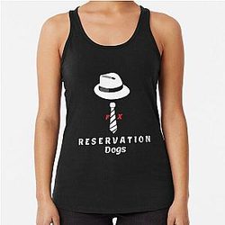 Public Figure Aboriginal Native Skoden Reservation Dogs Retro Racerback Tank Top