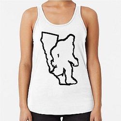 Cali Squatch Inspired Design Racerback Tank Top