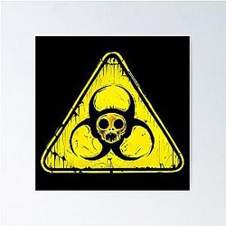 Game Resident Evil Zombie Biohazard Sign Poster