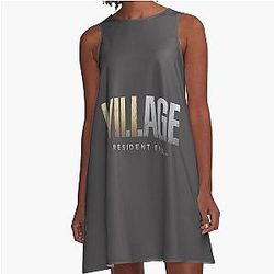 Resident Evil Village Logo Symbol Pullover Sweatshirt resident gift Resident T-Shirt A-Line Dress