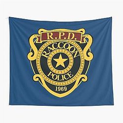 Resident Evil RPD Remake Logo Tapestry