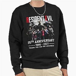 Official 25th Anniversary Resident Evil Sweatshirt Pullover 1996-2021 Thank You For Memories