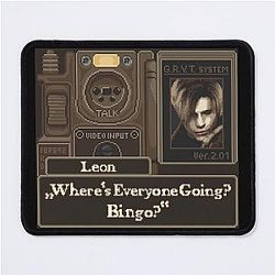 Resident Evil Leon Kennedy Pixel Art Mousepad