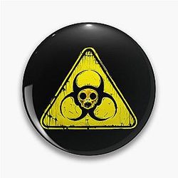 Resident Evil Zombie Pin Sign Biohazard