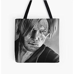 Leon Kennedy Resident Evil 6 Charcoal Drawing Tote Bag