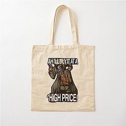 Resident Evil 4 Merchant (Quotes 3) Black Outline Cotton Tote Bag