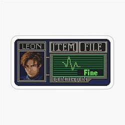 Resident Evil Leon Kennedy Pixel Art Sticker