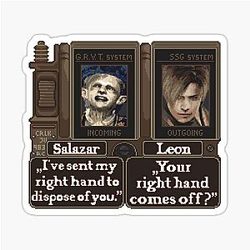 Resident Evil Leon Kennedy Pixel Art Sticker
