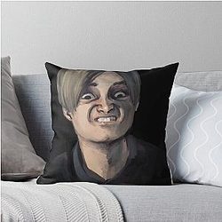 Leon Kennedy - The Face, Resident Evil 2 Throw Pillow