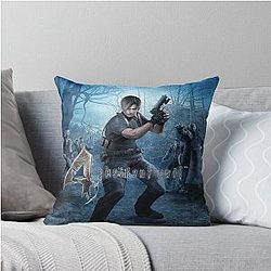 Resident Evil 4 Leon Throw Pillow
