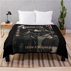 Resident Evil Leon Kennedy Character Throw Blanket