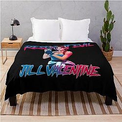 Vintage Resident Evil Jill Valentine Throw Blanket