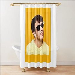 Rex Orange County with Glass Shower Curtain