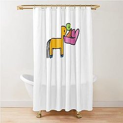 Pony Rex Orange County Shower Curtain