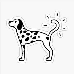Who Cares Dalmation Rex Orange County Sticker
