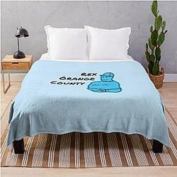 Rex Orange County Blue Throw Blanket