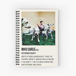 Rex Orange County Who Cares Poster Spiral Notebook