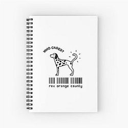 rex orange county who cares Spiral Notebook