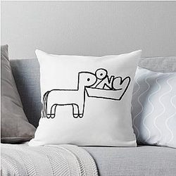 Pony Rex Orange County Throw Pillow