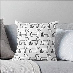 Pony Rex Orange County Throw Pillow