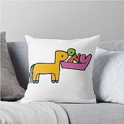 Pony Rex Orange County Throw Pillow