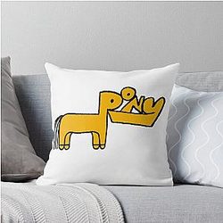 Pony Rex Orange County Throw Pillow