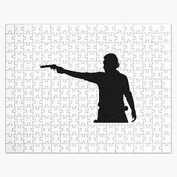 Rick Grimes Aiming Revolver Jigsaw Puzzle
