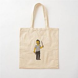 Rick Grimes as Simpsons Cotton Tote Bag
