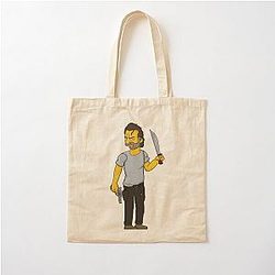 Rick Grimes as Simpson Cotton Tote Bag