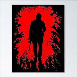 Rick Grimes and His Team Poster
