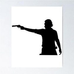 Rick Grimes Aiming Revolver Poster