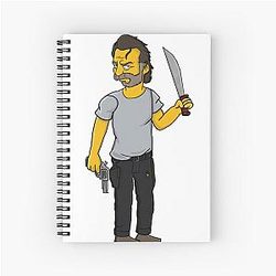 Rick Grimes as Simpson Spiral Notebook