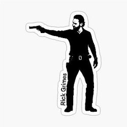 Rick Grimes The Walking Dead Sticker