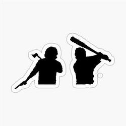 Negan and Rick Grimes Sticker
