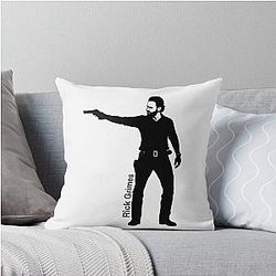 Rick Grimes The Walking Dead Throw Pillow