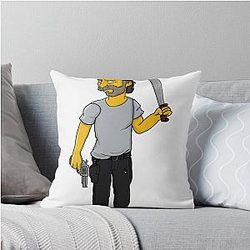 Rick Grimes as Simpson Throw Pillow
