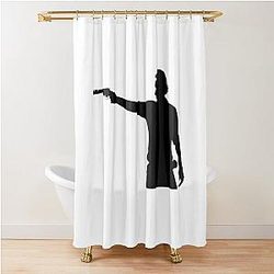 Rick Grimes Aiming Revolver Shower Curtain