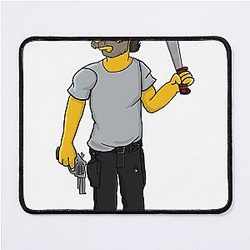 Rick Grimes and Homer Simpson Mouse Pad