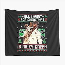 All I Want for Christmas is Riley Green Tapestry