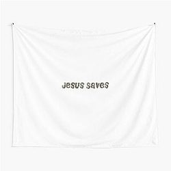 Jesus Saves Riley Green Tapestry