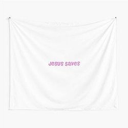 Jesus Saves Riley Green Tapestry